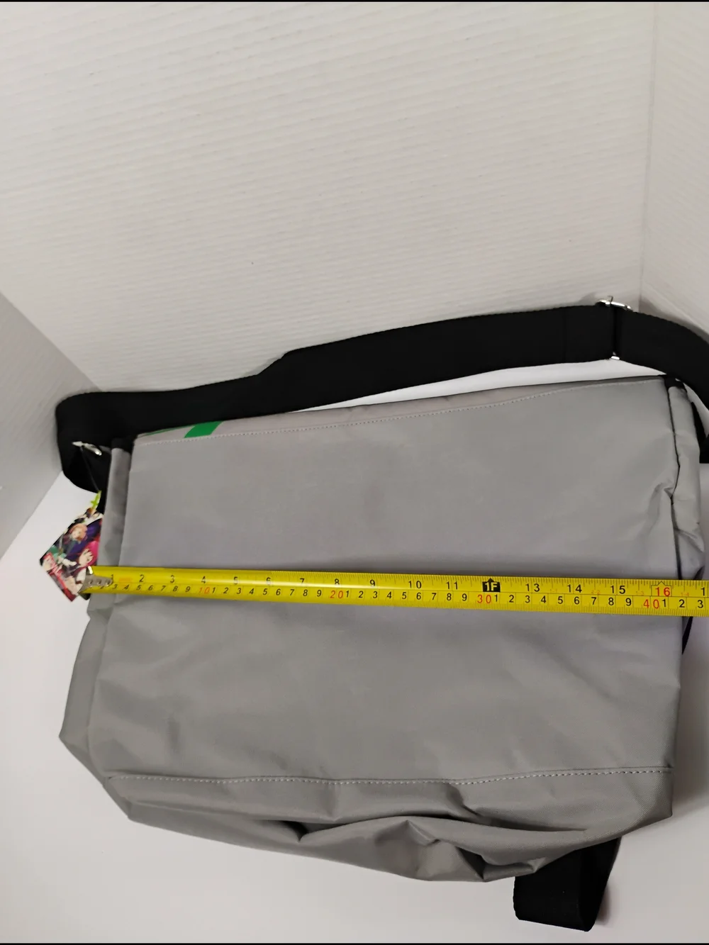Anime Graphic Messenger Bag for Men – Gray & Green